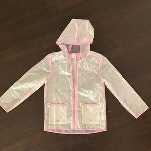 Cat & Jack Clear Raincoat with Pink Accents